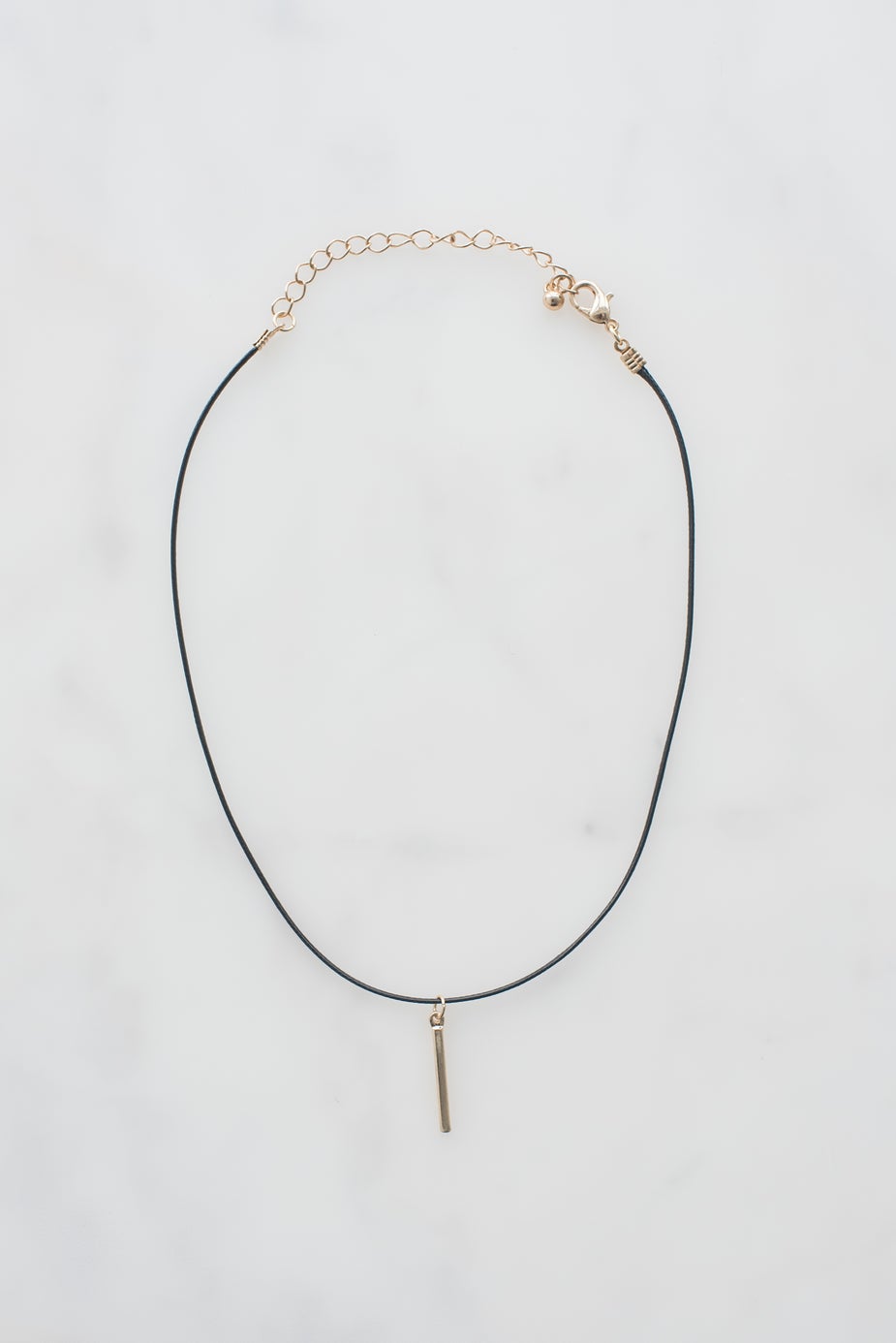 Choker with Gold Pendant-Necklace