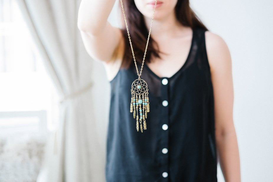 Dreamcatcher Pendant Necklace-Necklace