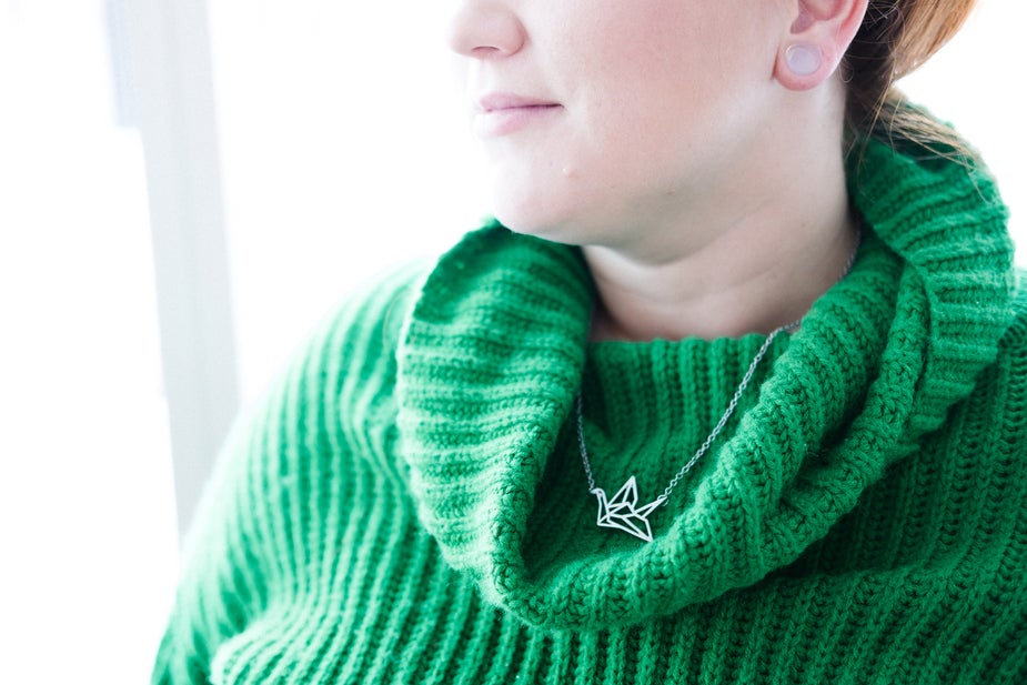 Origami Crane Necklace-Necklace
