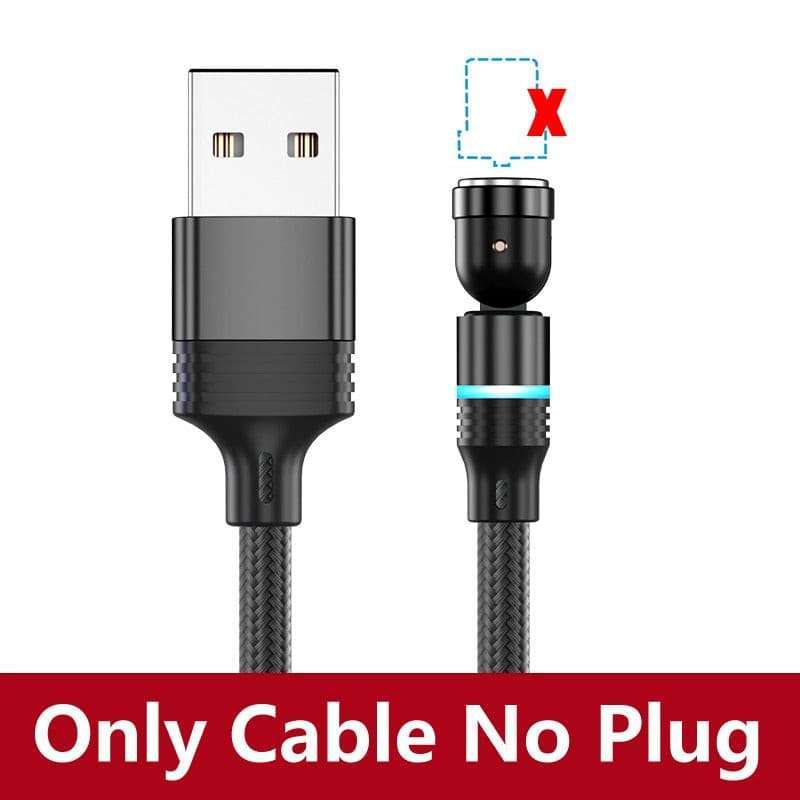 AUFU Magnetic Charging Cable Magnet Charger Micro USB Type C Cord USB Cable For iPhone11 Pro XS Max Xiaomi 540 Degrees Rotate-