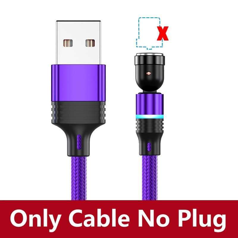 AUFU Magnetic Charging Cable Magnet Charger Micro USB Type C Cord USB Cable For iPhone11 Pro XS Max Xiaomi 540 Degrees Rotate-