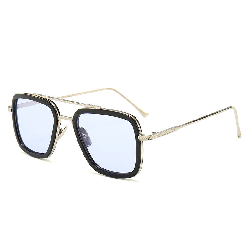 New Iron Man European and American Sunglasses Men's Trendy Glasses Fashion Square Downey Same Style Sunglasses-