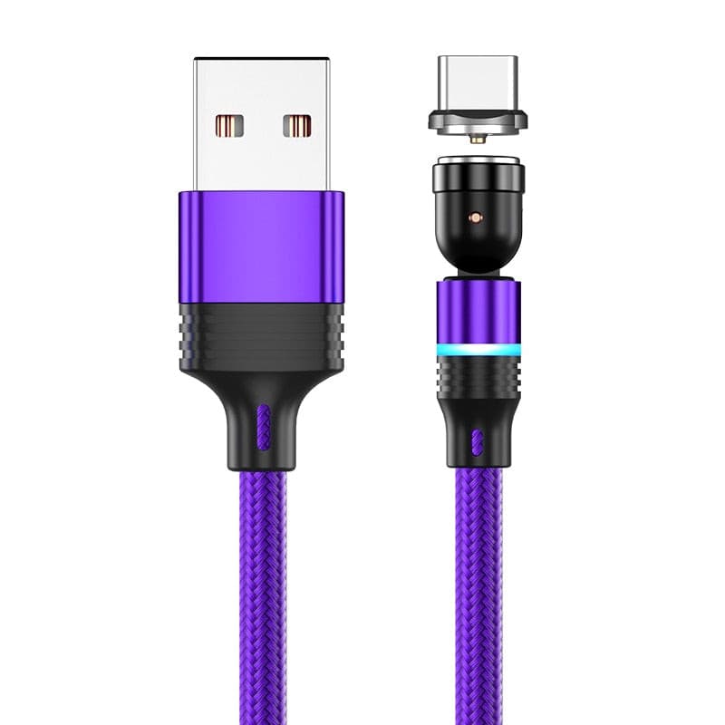 AUFU Magnetic Charging Cable Magnet Charger Micro USB Type C Cord USB Cable For iPhone11 Pro XS Max Xiaomi 540 Degrees Rotate-