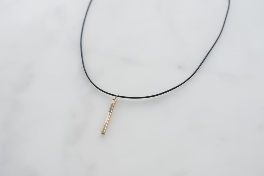 Choker with Gold Pendant-Necklace