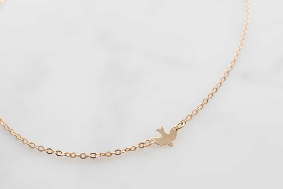 Gold Bird Necklace-Necklace