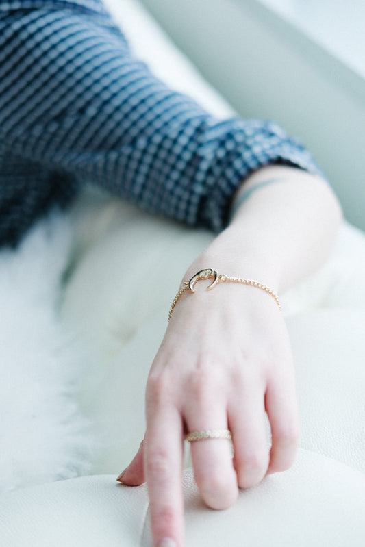 Moon Charm Bracelet-Bracelet