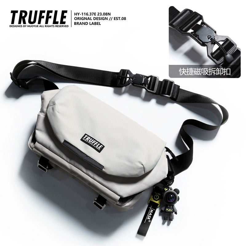 TRUFFLE Fashion One Shoulder Crossbody Bag Men's Casual Shoulder Bag Women's Trend Korean Student Postman Bag-