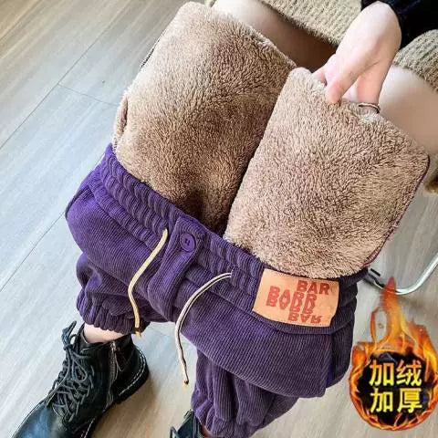 European corduroy harem pants women's new spring and autumn outerwear thin section comfortable chenille casual trousers summer-