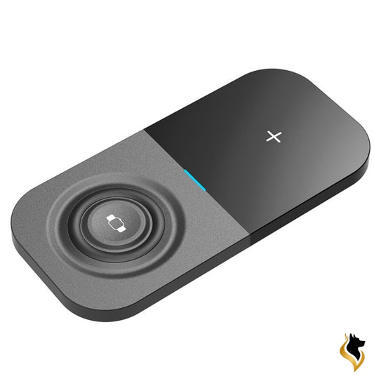 2-in-1 charging station 15W fast wireless charging Pad-