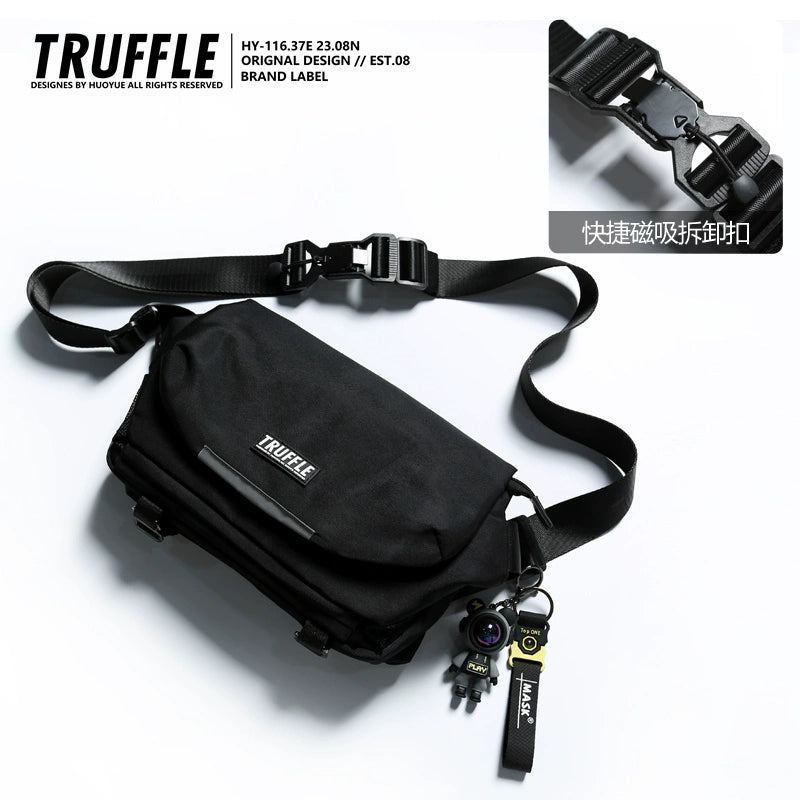 TRUFFLE Fashion One Shoulder Crossbody Bag Men's Casual Shoulder Bag Women's Trend Korean Student Postman Bag-