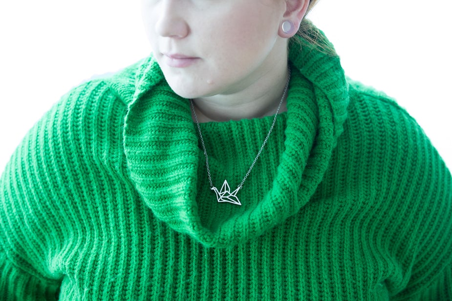 Origami Crane Necklace-Necklace