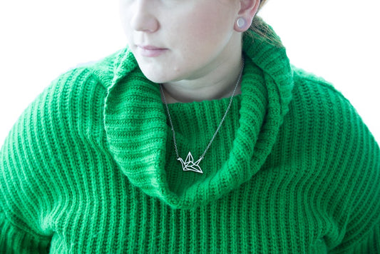 Origami Crane Necklace-Necklace