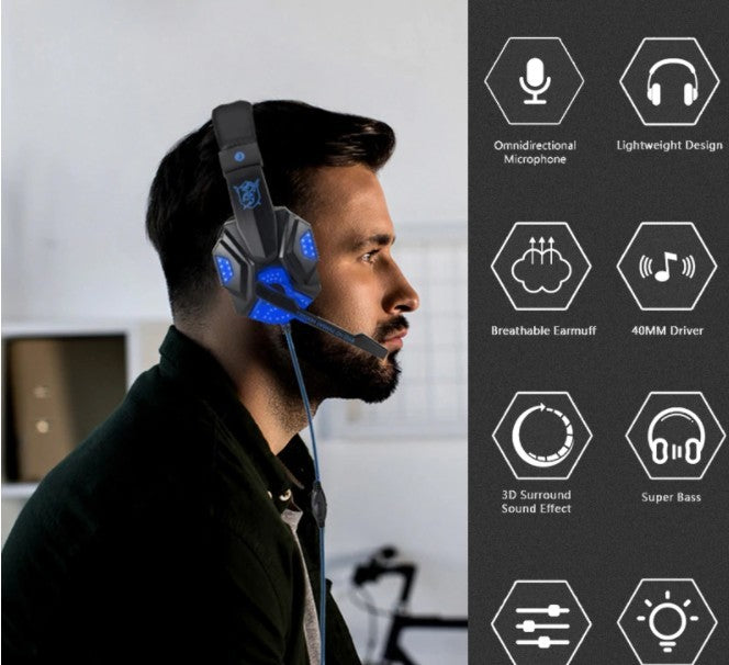 Ninja Dragon G9300 LED Gaming Headset with Microphone-Tech Accessories