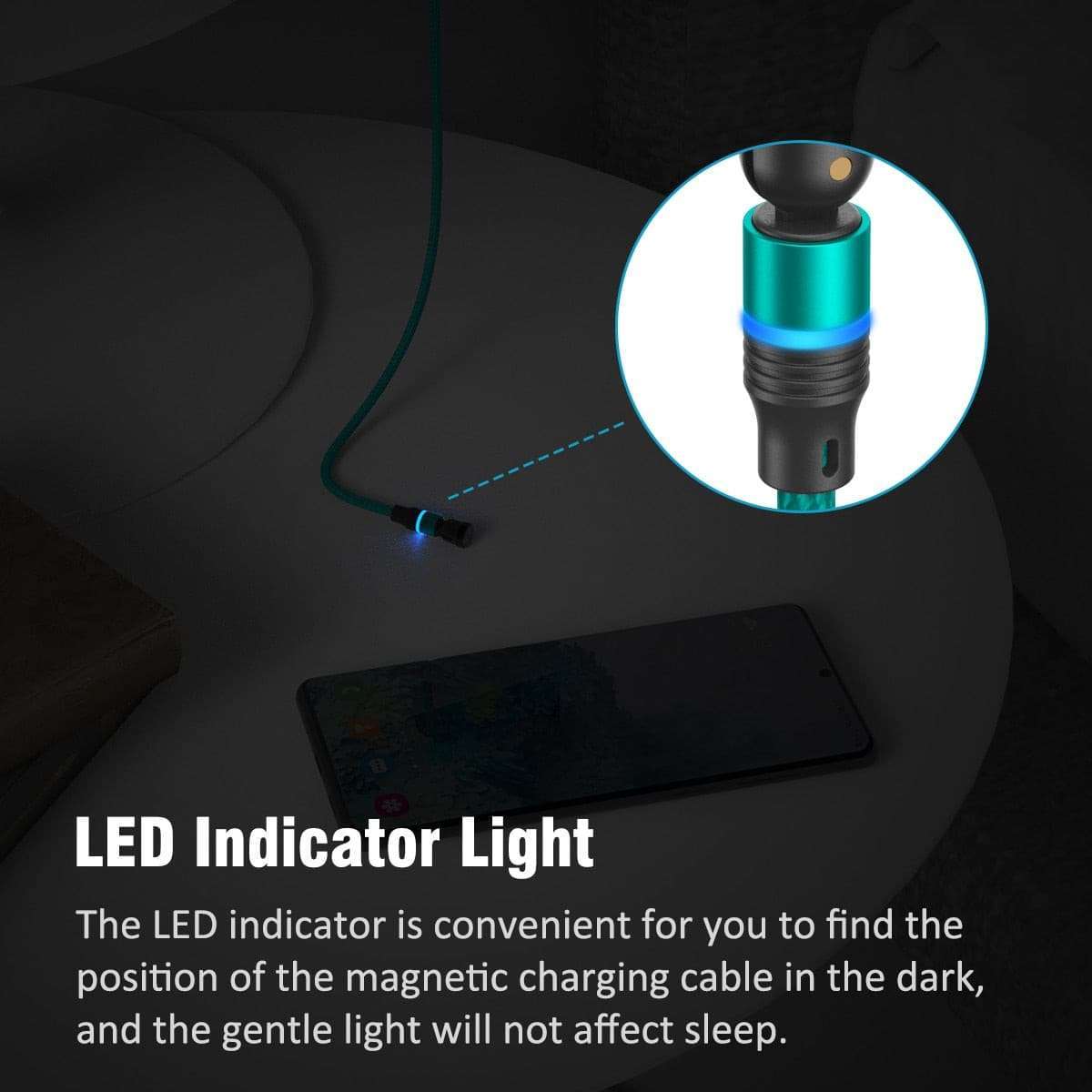 AUFU Magnetic Charging Cable Magnet Charger Micro USB Type C Cord USB Cable For iPhone11 Pro XS Max Xiaomi 540 Degrees Rotate-