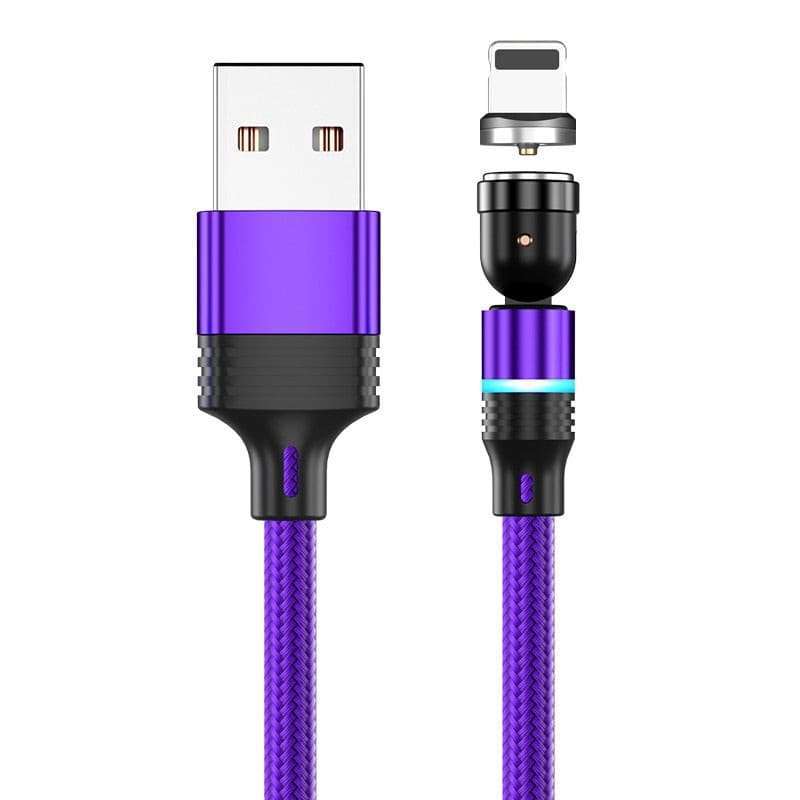 AUFU Magnetic Charging Cable Magnet Charger Micro USB Type C Cord USB Cable For iPhone11 Pro XS Max Xiaomi 540 Degrees Rotate-