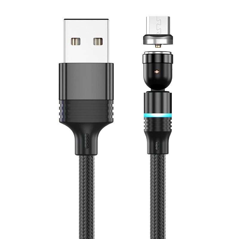 AUFU Magnetic Charging Cable Magnet Charger Micro USB Type C Cord USB Cable For iPhone11 Pro XS Max Xiaomi 540 Degrees Rotate-