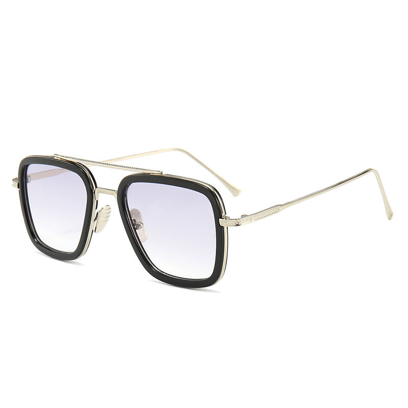 New Iron Man European and American Sunglasses Men's Trendy Glasses Fashion Square Downey Same Style Sunglasses-