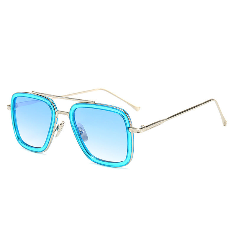 New Iron Man European and American Sunglasses Men's Trendy Glasses Fashion Square Downey Same Style Sunglasses-