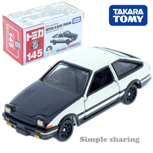 Dream Tomica NO. 145 Initial D AE86 TRUENO Toyota Takara Tomy Diecast Metal Car in Toy Vehicle Model Collection Anime-
