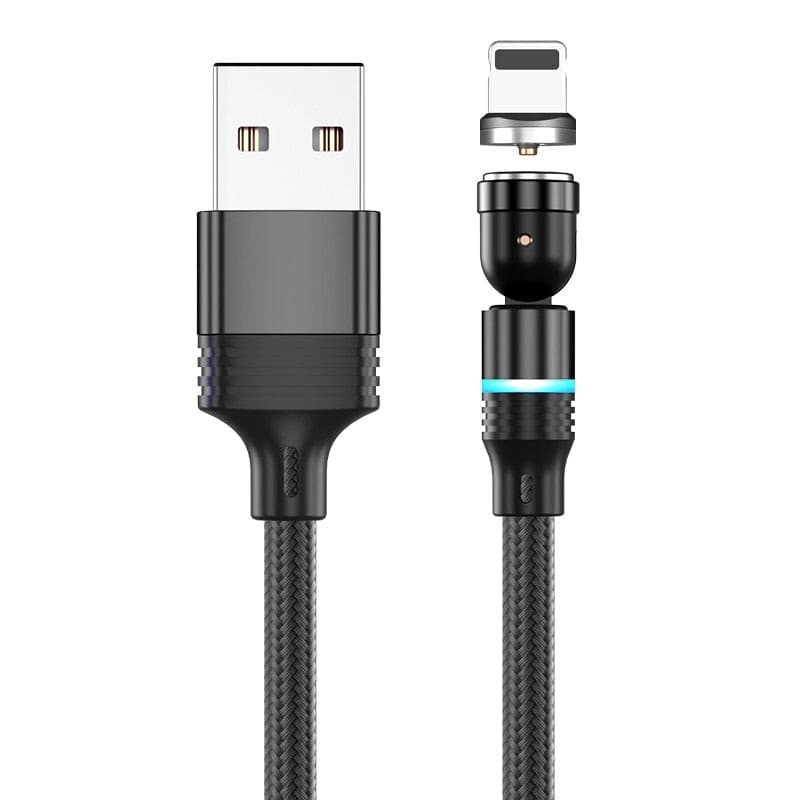AUFU Magnetic Charging Cable Magnet Charger Micro USB Type C Cord USB Cable For iPhone11 Pro XS Max Xiaomi 540 Degrees Rotate-