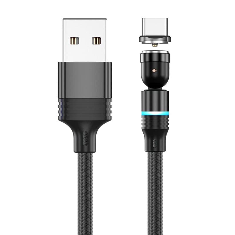AUFU Magnetic Charging Cable Magnet Charger Micro USB Type C Cord USB Cable For iPhone11 Pro XS Max Xiaomi 540 Degrees Rotate-