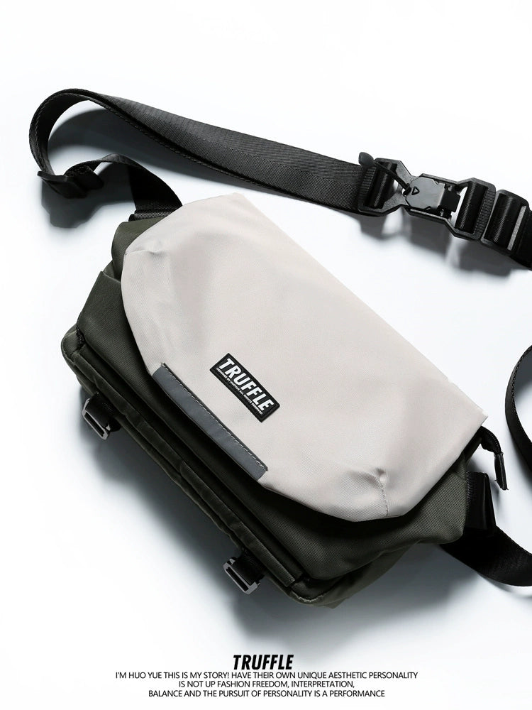 TRUFFLE Fashion One Shoulder Crossbody Bag Men's Casual Shoulder Bag Women's Trend Korean Student Postman Bag-